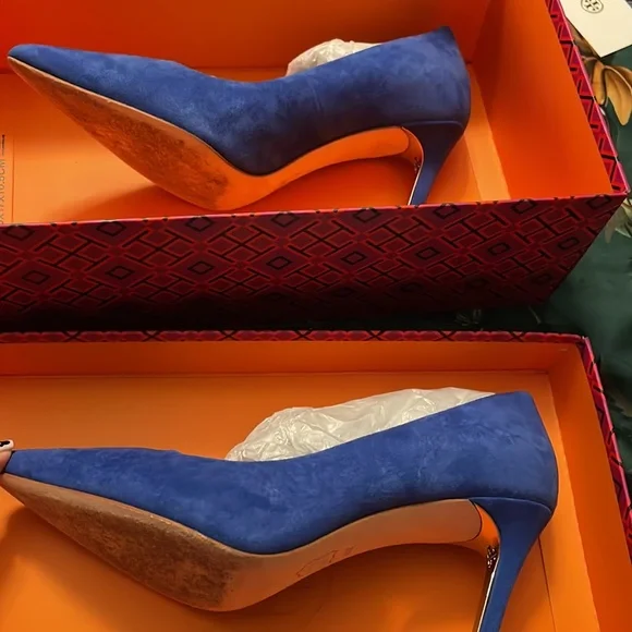 Tory Burch ELANA 85MM Pump Kid Suede - Picture 8 of 8